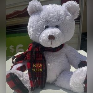 Stuffed Teddy Bear w/ New York Scarf